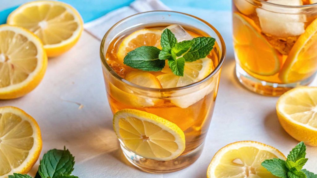 Cooling Homemade Lemon Iced Teas